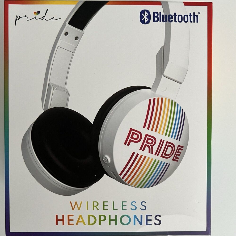 PRIDE Rainbow Stripes Wireless Bluetooth Headphones NEW IN BOX